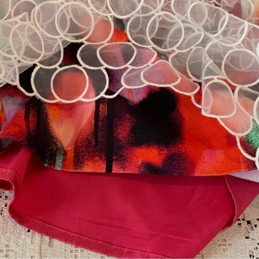 *NWT* French Connection Miami Graffiti Organza Overlay Shift Dress - Picture 8 of 12
